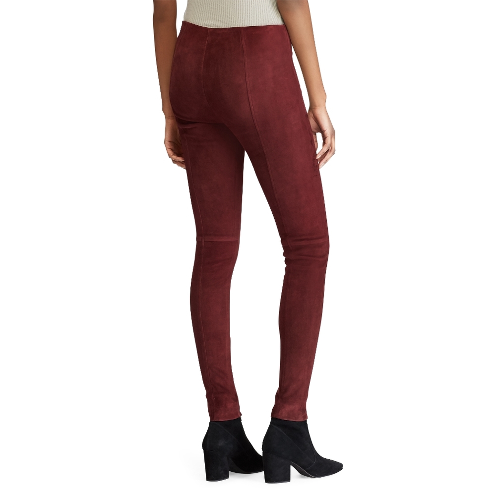 POLO RALPH LAUREN Leather Lamb Suede Skinny Pant